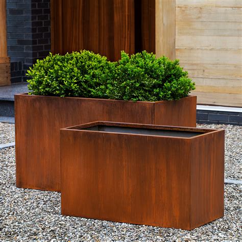 metal planter boxes suppliers|rustic metal planter boxes.